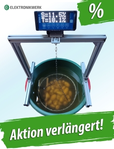 Preview: Elektronische Kartoffelstärkewaage - mit optionalem Akkubetrieb Preview: Elektronische Kartoffelstärkewaage - mit optionalem Akkubetrieb
